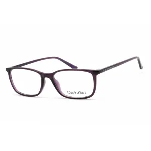 Calvin Klein Women's Eyeglasses - Crystal Dark Purple Rectangular Frame | CK19512 501