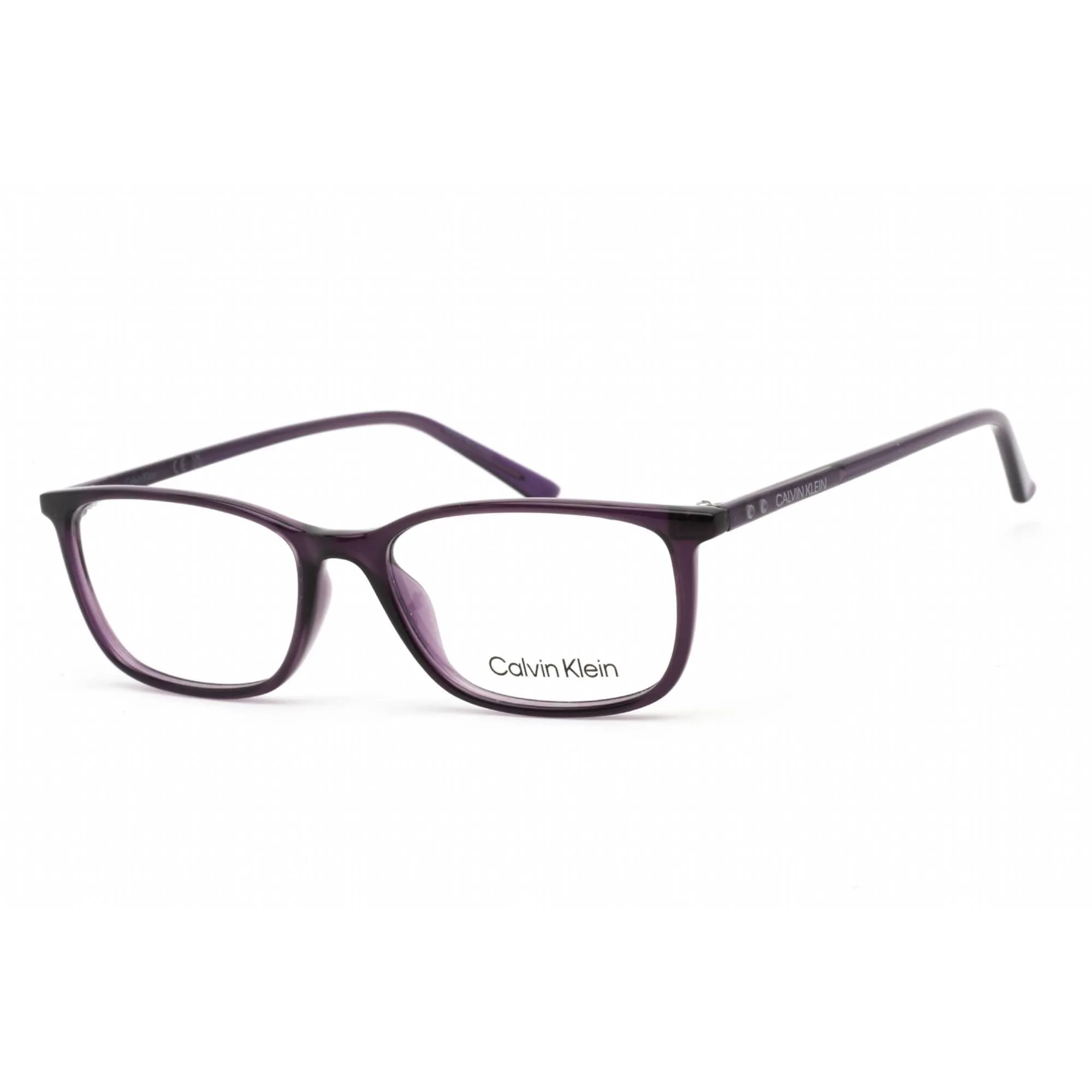 Calvin Klein Women's Eyeglasses - Crystal Dark Purple Rectangular Frame | CK19512 501