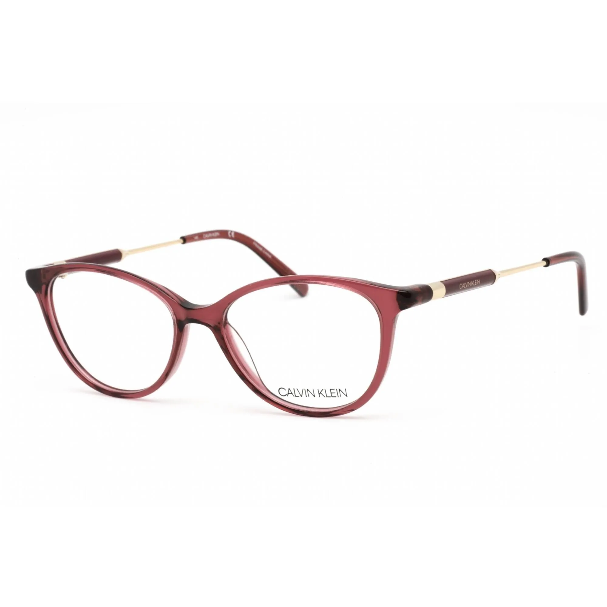 Calvin Klein Women's Eyeglasses - Full Rim Cat Eye Burgundy Acetate Frame | CK5986 609