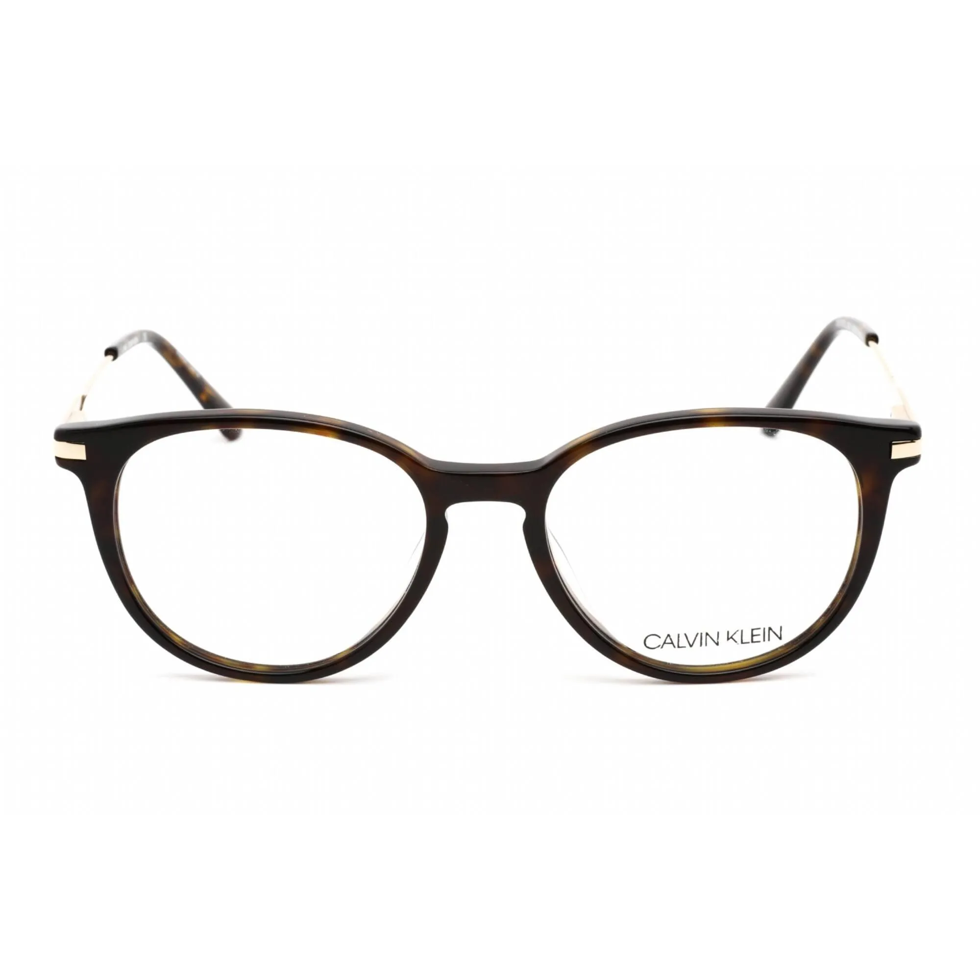 Calvin Klein Women's Eyeglasses - Full Rim Round Dark Tortoise Plastic | CK19712 235