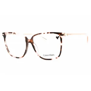 Calvin Klein Women's Eyeglasses - Rose Havana Plastic Rectangular Frame | CK22543 663