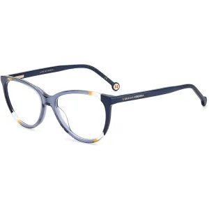 Carolina Herrera Women's Eyeglasses - Blue Orange Plastic Cat Eye Frame | CH 0064 0RTC