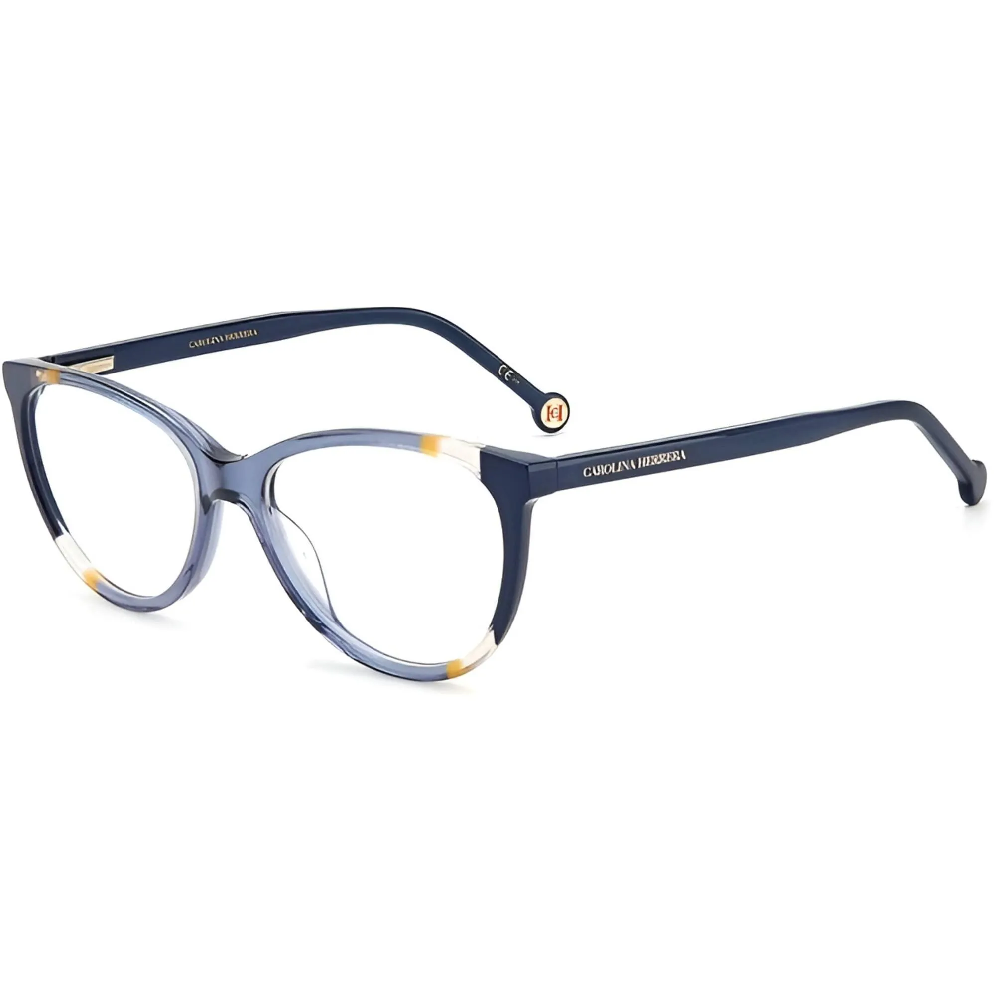 Carolina Herrera Women's Eyeglasses - Blue Orange Plastic Cat Eye Frame | CH 0064 0RTC