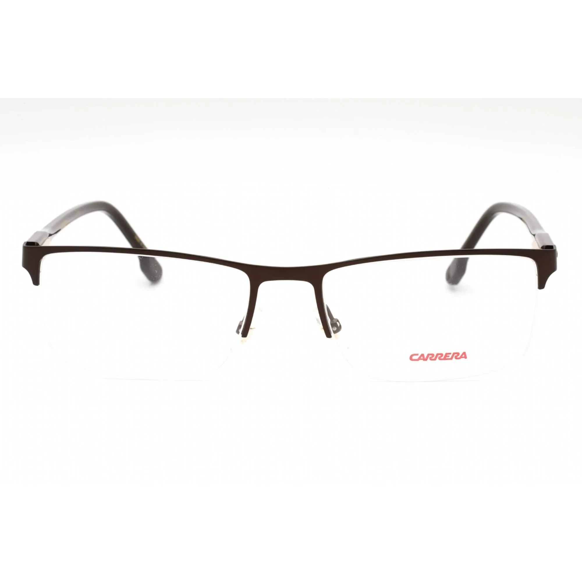 Carrera Men's Eyeglasses - Brown Metal Rectangular Half Rim | CARRERA 243 009Q 00