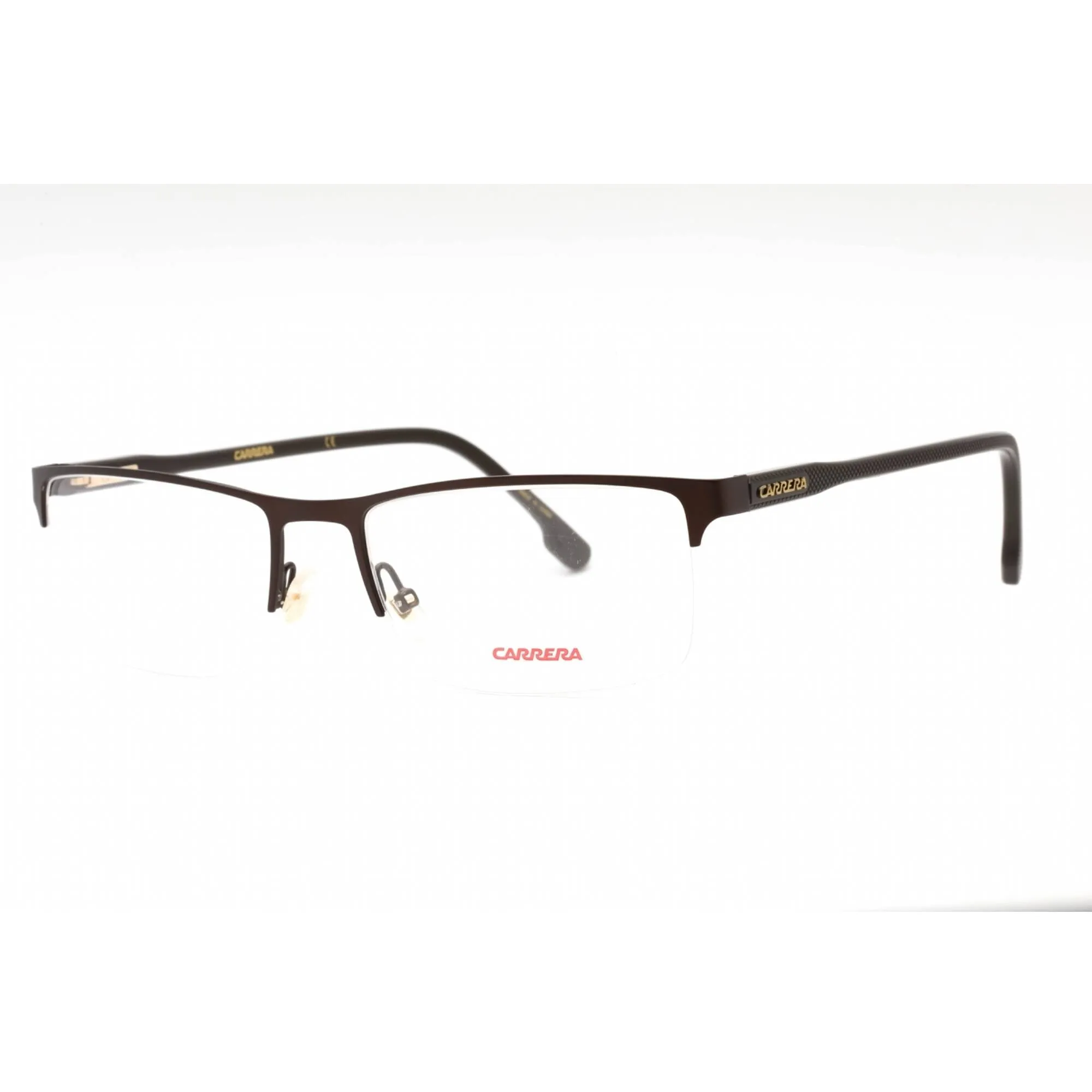 Carrera Men's Eyeglasses - Brown Metal Rectangular Half Rim | CARRERA 243 009Q 00