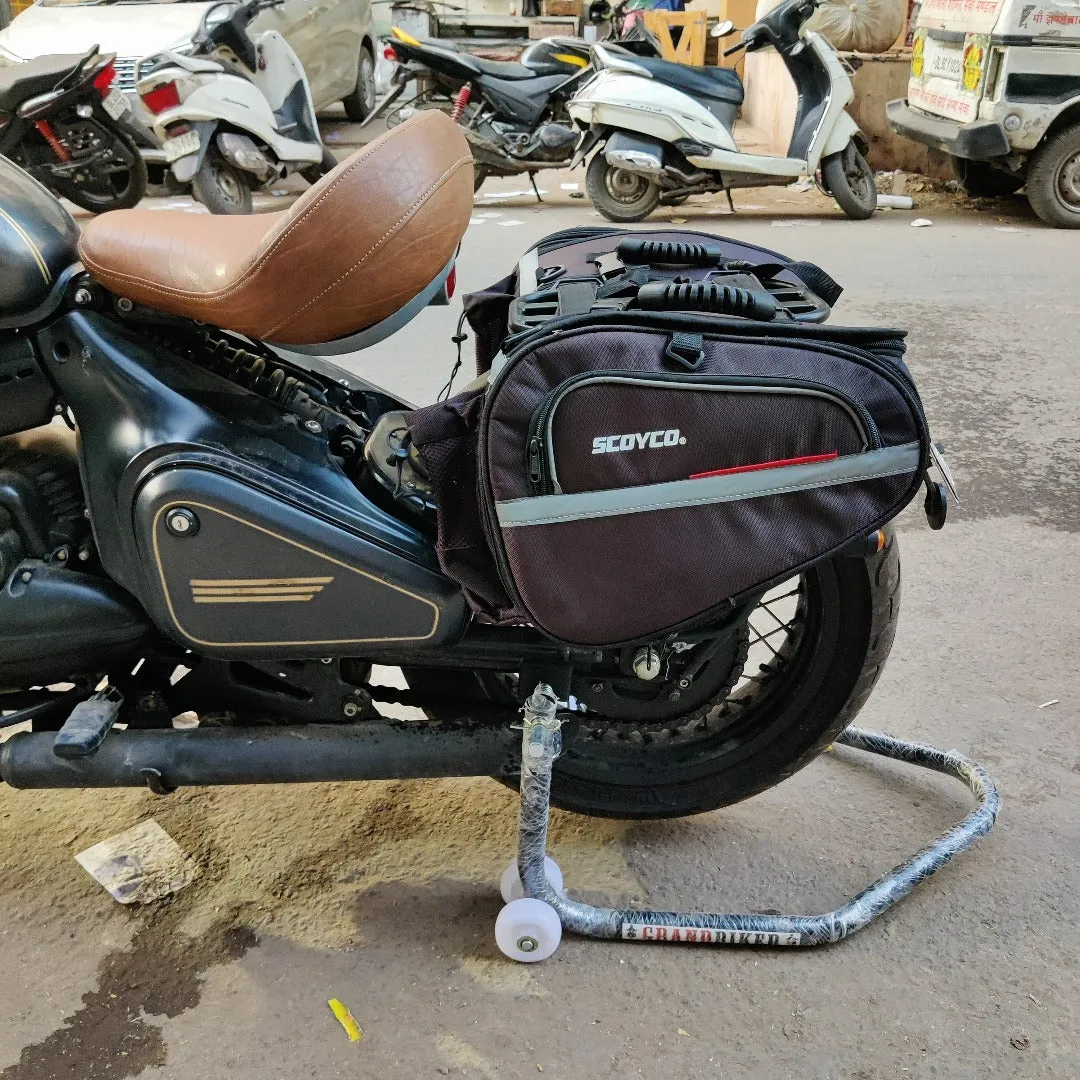 Carrier/stay and  Saddle Bags for Jawa Perak , Jawa 42 Bobber