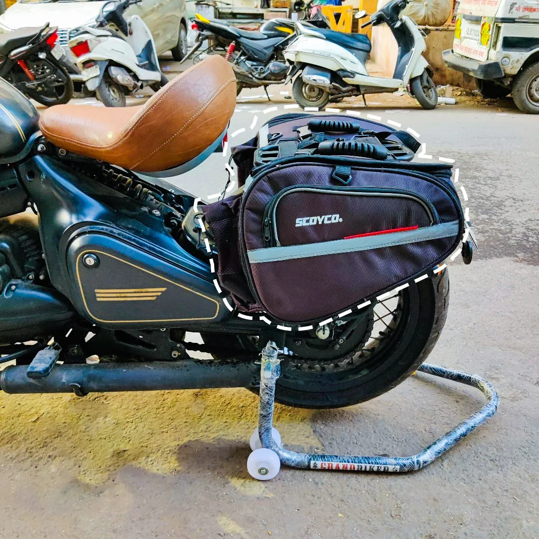 Carrier/stay and  Saddle Bags for Jawa Perak , Jawa 42 Bobber