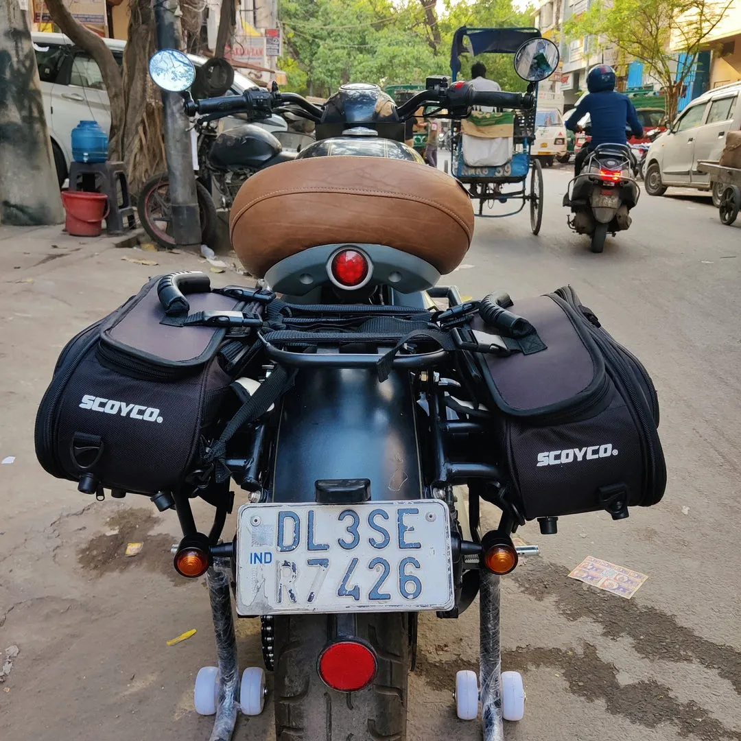 Carrier/stay and  Saddle Bags for Jawa Perak , Jawa 42 Bobber