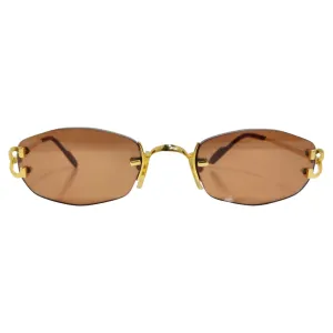 Cartier 1990s Gold Tone Capri Sunglasses