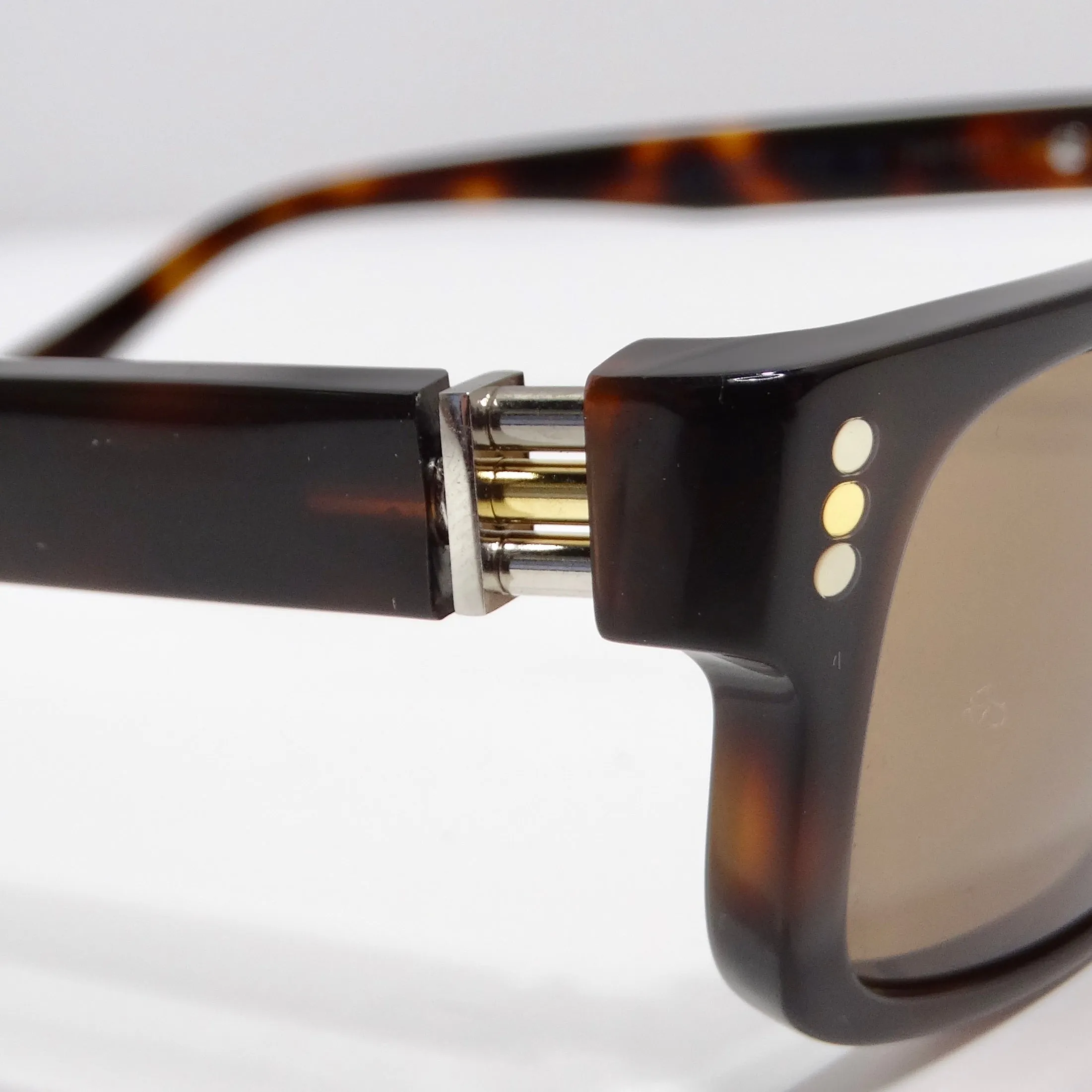 Cartier 1990s Square Frame Tortoise Shell Sunglasses