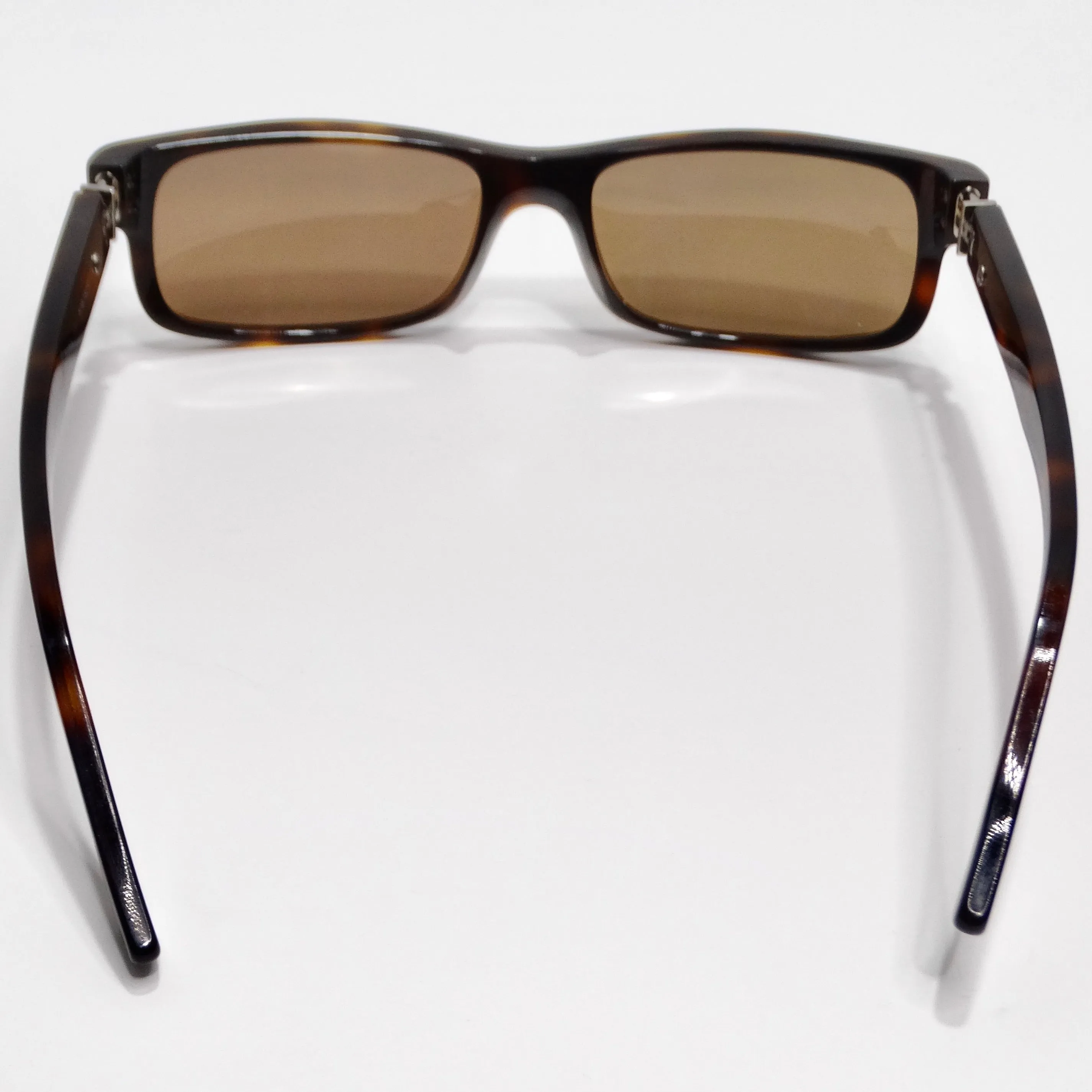 Cartier 1990s Square Frame Tortoise Shell Sunglasses