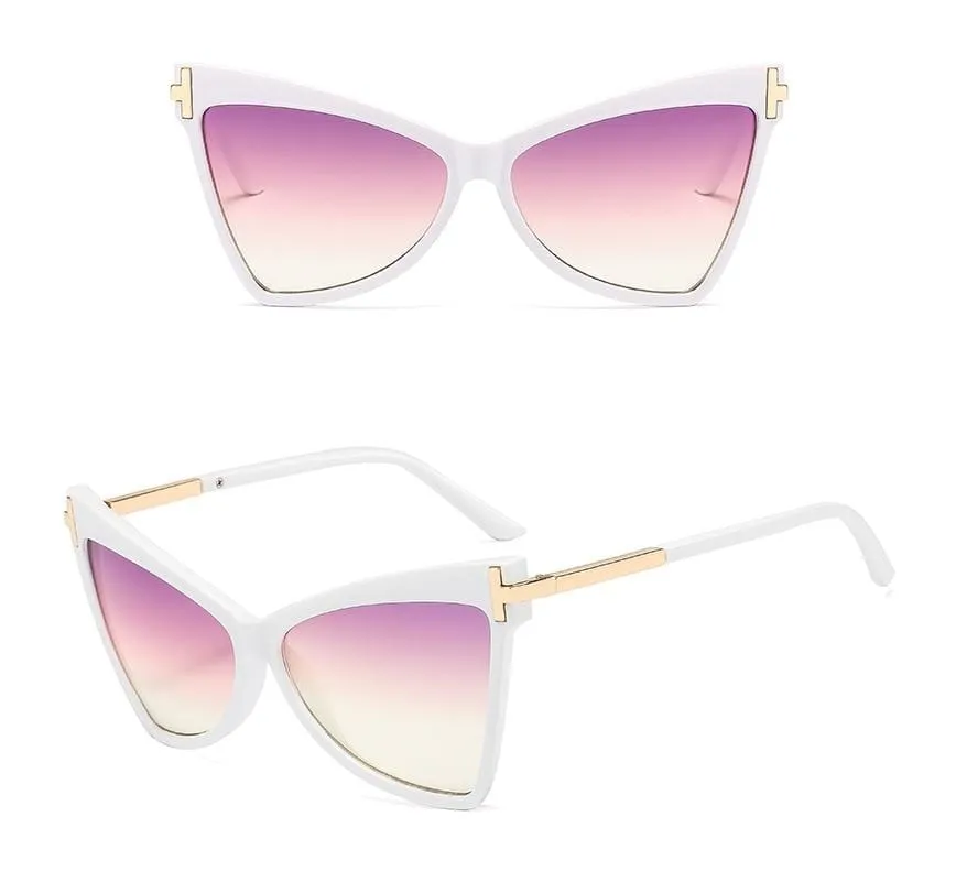 Cat Eye Retro Sunglasses Men Women Fashion Shades UV400 Vintage Glasses