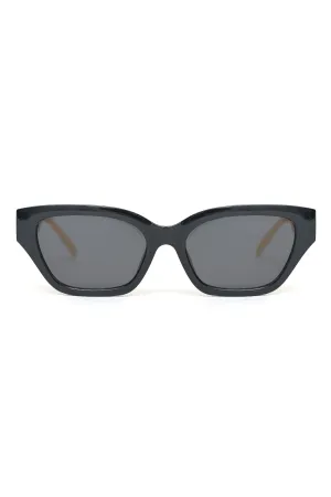 CAT EYE SUNGLASSES-BLACK