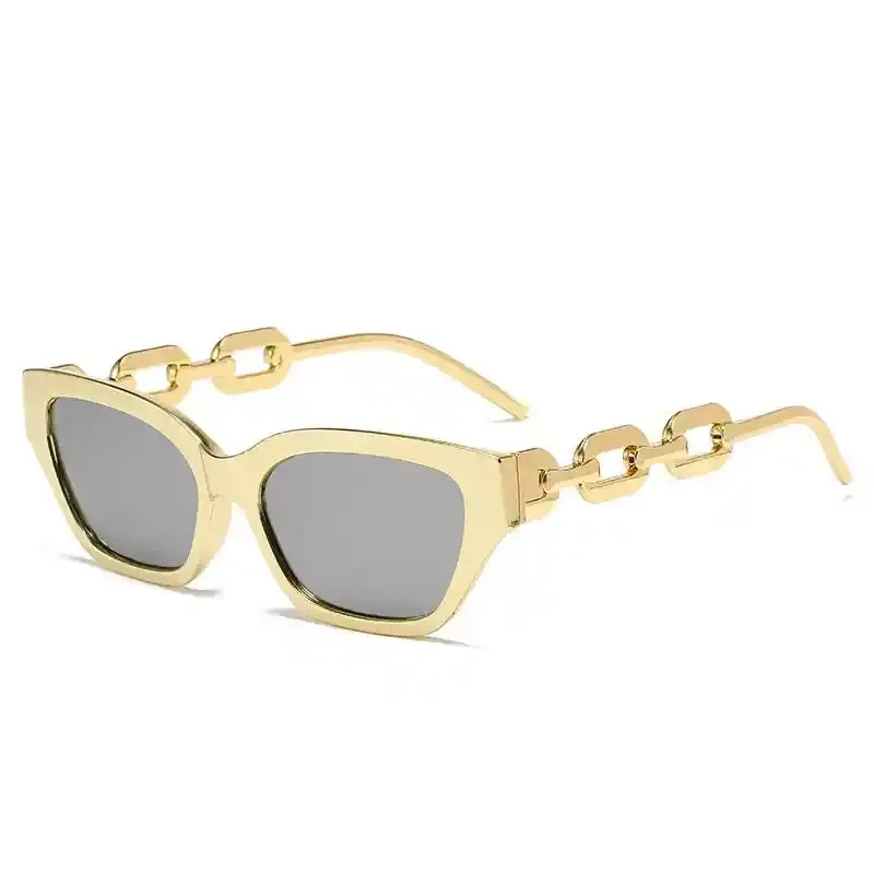 Cat Eye Sunglasses With Chain On Leg