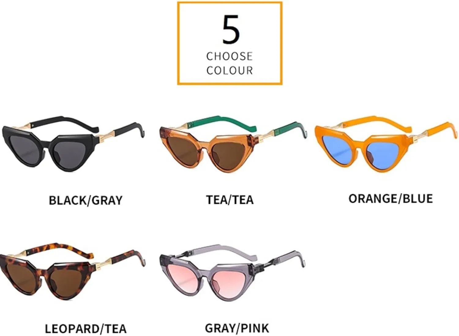 Cat Eye Sunglasses Women Fashion Vintage Female Shades Sun Glasses Uv400 Eyewear