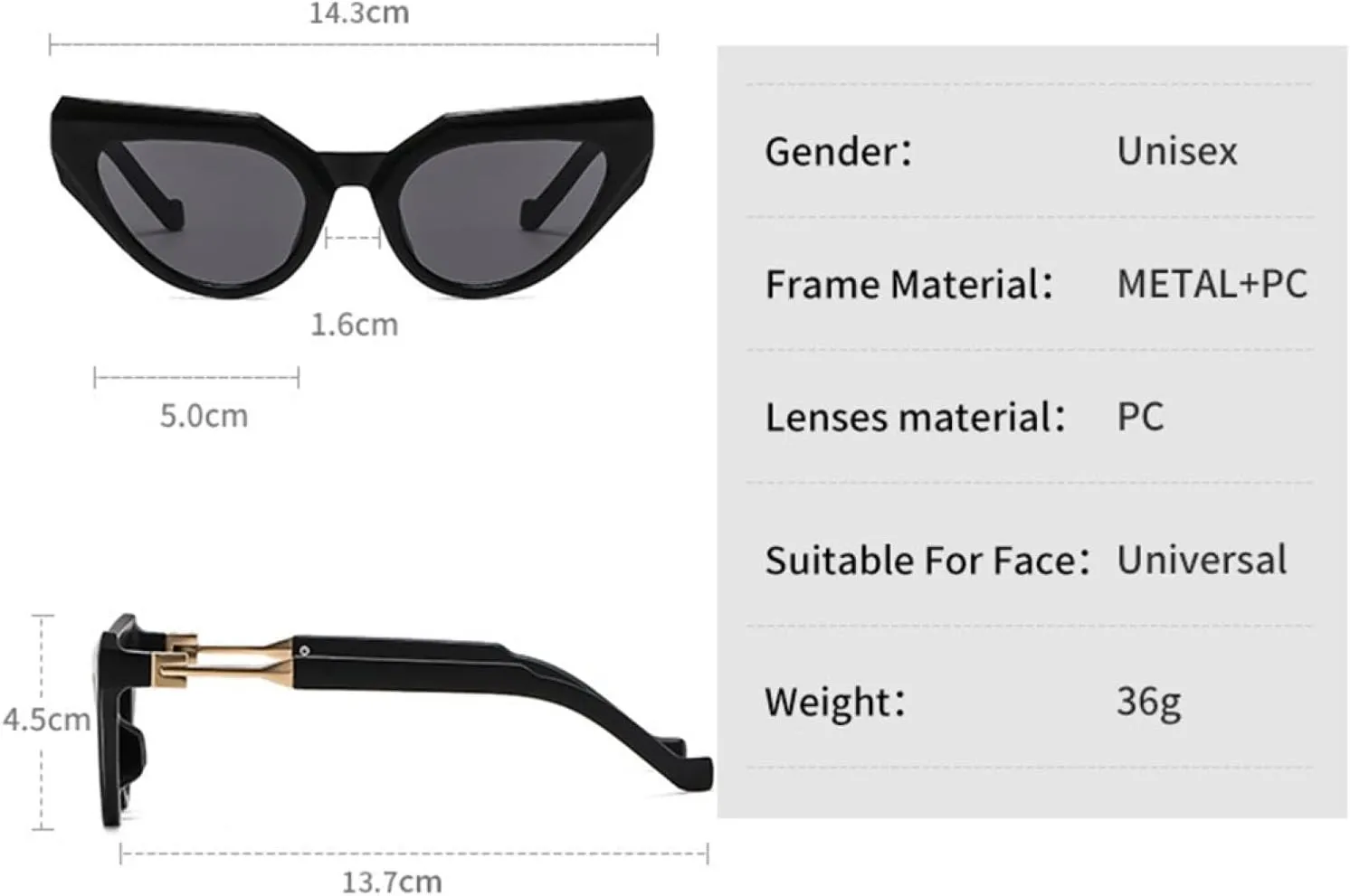 Cat Eye Sunglasses Women Fashion Vintage Female Shades Sun Glasses Uv400 Eyewear