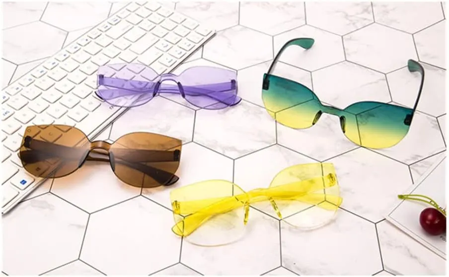 Cat Eye Sunglasses Women Shades One Piece Lens Cateye Vintage Sun Glasses Female Eyeglasses