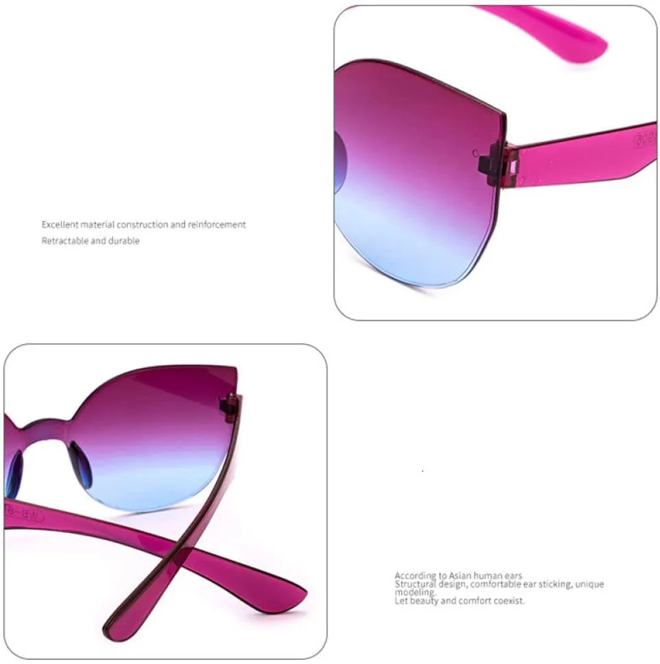 Cat Eye Sunglasses Women Shades One Piece Lens Cateye Vintage Sun Glasses Female Eyeglasses