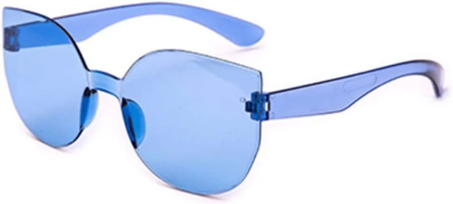 Cat Eye Sunglasses Women Shades One Piece Lens Cateye Vintage Sun Glasses Female Eyeglasses