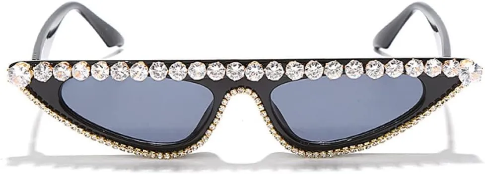 Cat Eye Sunglasses Women Vintage Rhinestone Sun Glasses Cateye Glasses