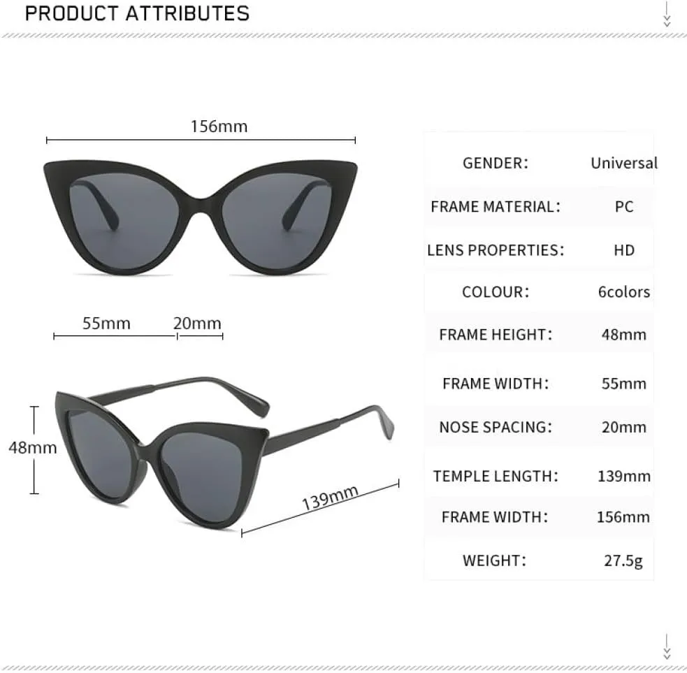 Cat Eye Sunglasses Women Vintage Shades Female Sun Glasses UV400 Eyewear