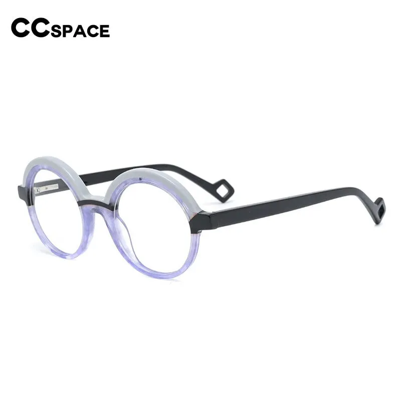 CCspace Children's Unisex Full Rim Round Acetate Eyeglasses 55671