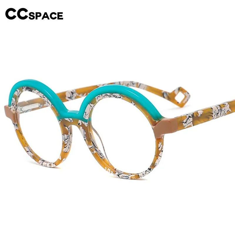 CCspace Children's Unisex Full Rim Round Acetate Eyeglasses 55671