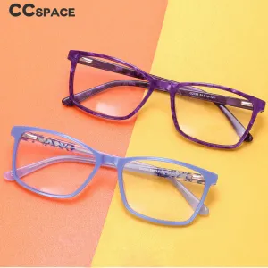 CCspace Men's Full Rim Square Acetate Frame Eyeglasses 54553
