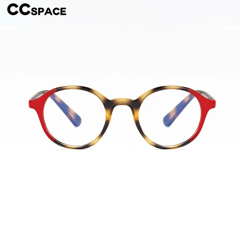 CCspace Unisex Children's Full Rim Round PC Plastic Eyeglasses 56544