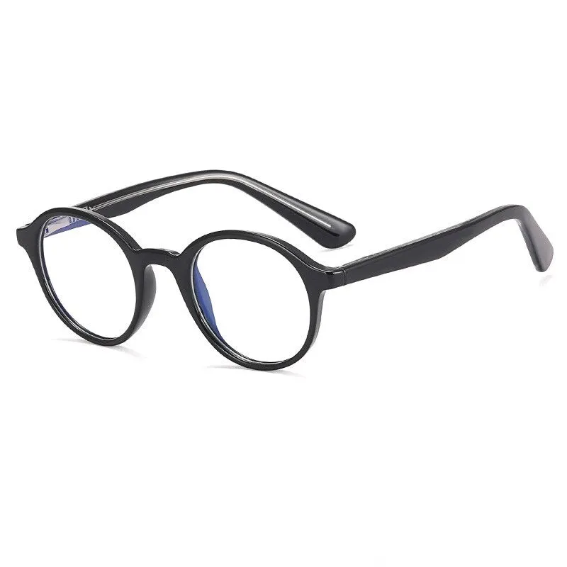 CCspace Unisex Children's Full Rim Round PC Plastic Eyeglasses 56544