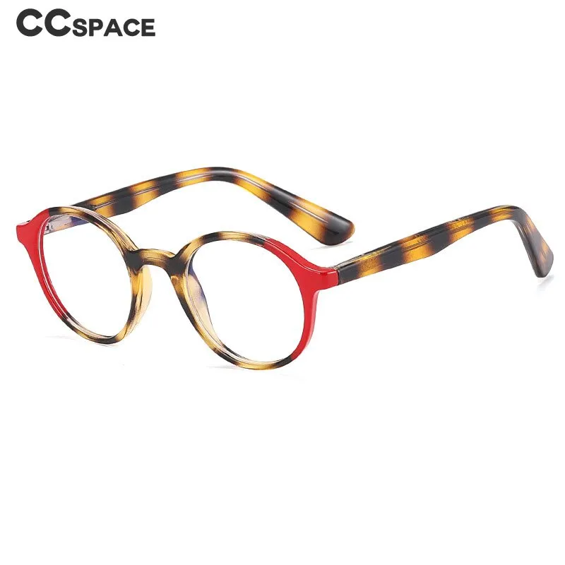 CCspace Unisex Children's Full Rim Round PC Plastic Eyeglasses 56544