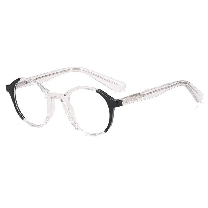 CCspace Unisex Children's Full Rim Round PC Plastic Eyeglasses 56544