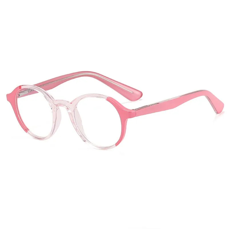 CCspace Unisex Children's Full Rim Round PC Plastic Eyeglasses 56544