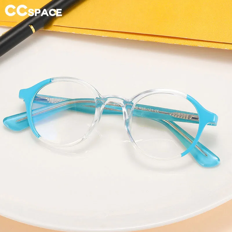 CCspace Unisex Children's Full Rim Round PC Plastic Eyeglasses 56544