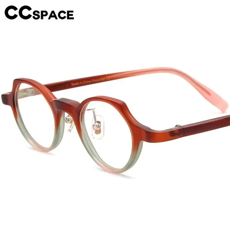 CCspace Unisex Full Rim Cat Eye Acetate Eyeglasses 56886