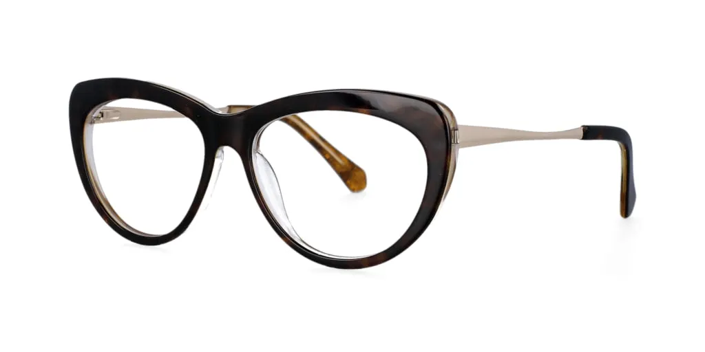 CCspace Unisex Full Rim Cat Eye Acetate Frame Eyeglasses 51070