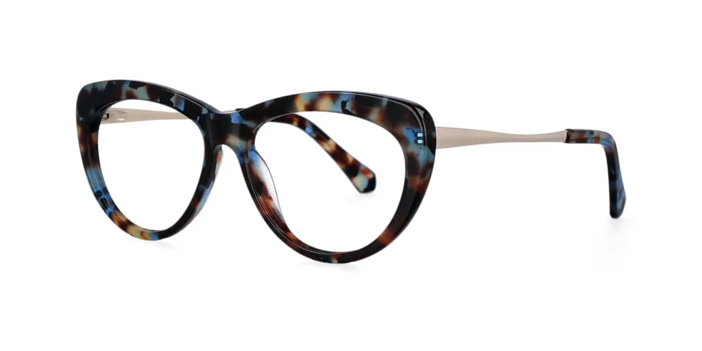 CCspace Unisex Full Rim Cat Eye Acetate Frame Eyeglasses 51070