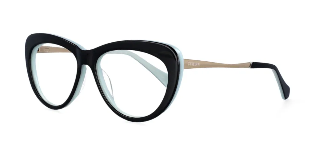 CCspace Unisex Full Rim Cat Eye Acetate Frame Eyeglasses 51070