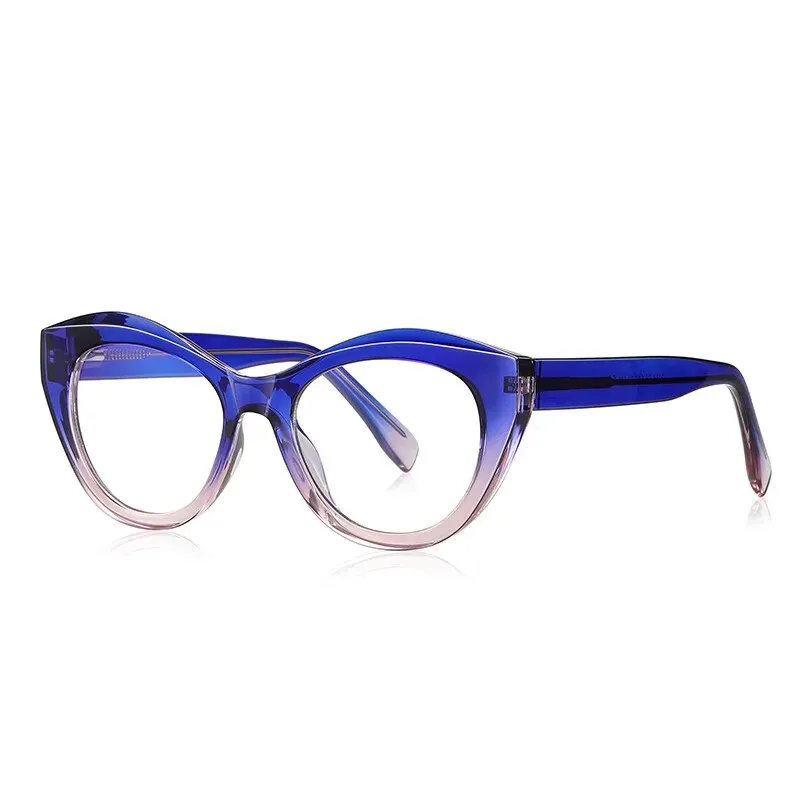 CCspace Unisex Full Rim Cat Eye Tr 90 Titanium Eyeglasses 57035