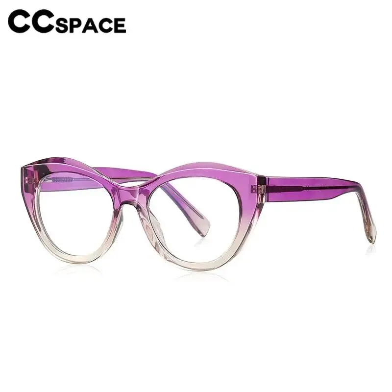 CCspace Unisex Full Rim Cat Eye Tr 90 Titanium Eyeglasses 57035