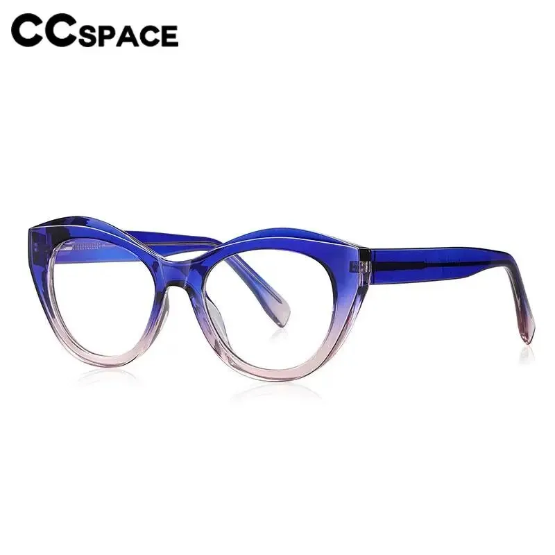 CCspace Unisex Full Rim Cat Eye Tr 90 Titanium Eyeglasses 57035