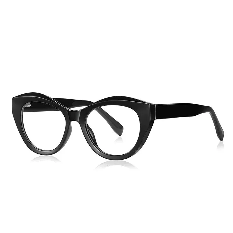 CCspace Unisex Full Rim Cat Eye Tr 90 Titanium Eyeglasses 57035