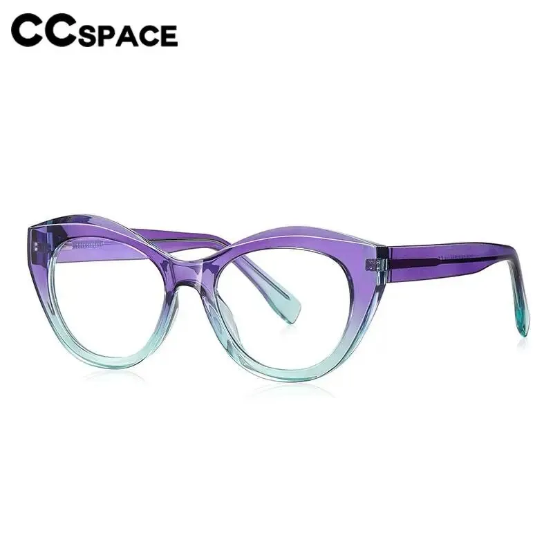 CCspace Unisex Full Rim Cat Eye Tr 90 Titanium Eyeglasses 57035