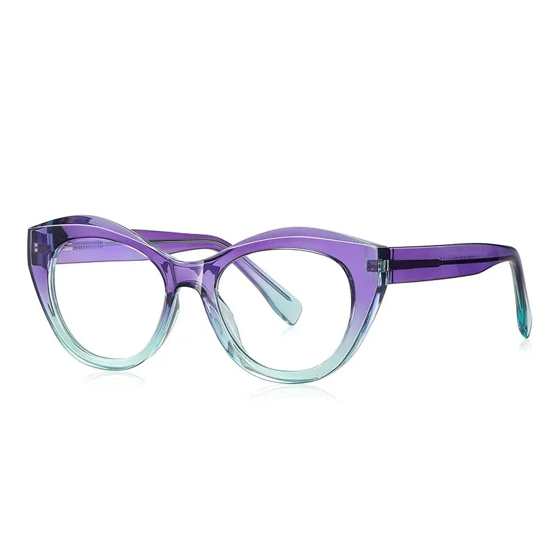 CCspace Unisex Full Rim Cat Eye Tr 90 Titanium Eyeglasses 57035