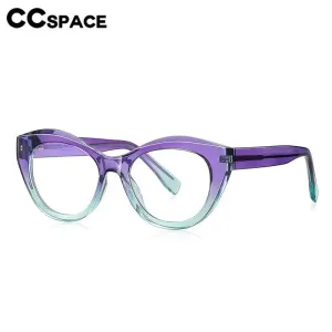 CCspace Unisex Full Rim Cat Eye Tr 90 Titanium Eyeglasses 57035