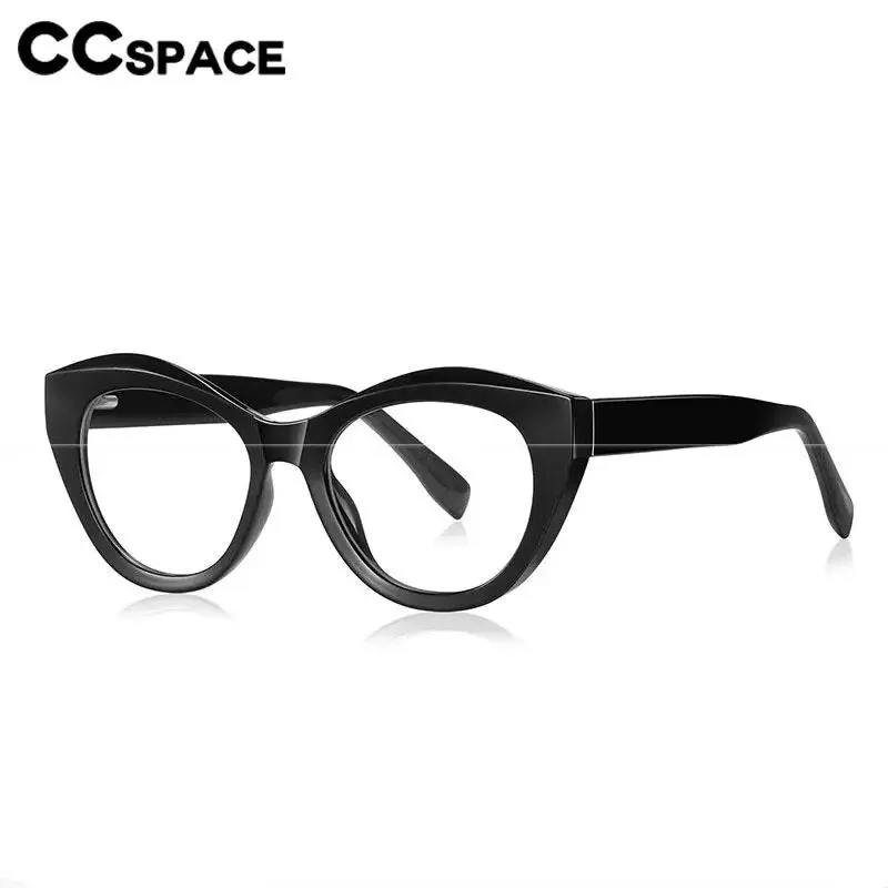 CCspace Unisex Full Rim Cat Eye Tr 90 Titanium Eyeglasses 57035
