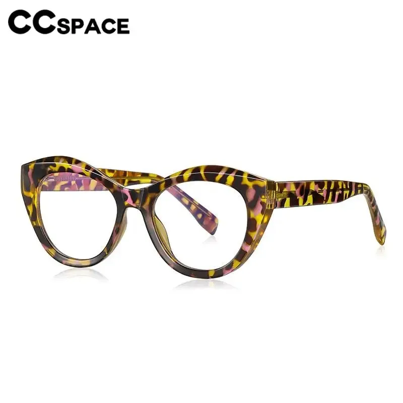 CCspace Unisex Full Rim Cat Eye Tr 90 Titanium Eyeglasses 57035