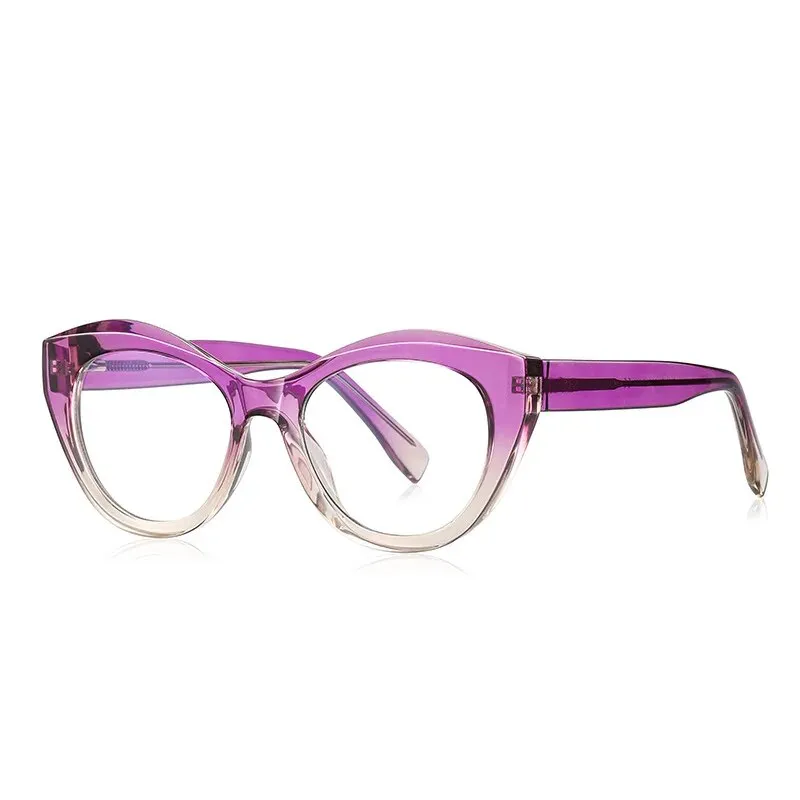 CCspace Unisex Full Rim Cat Eye Tr 90 Titanium Eyeglasses 57035