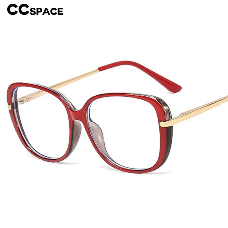 CCspace Unisex Full Rim Cat Eye Tr 90 Titanium Frame Eyeglasses 45836