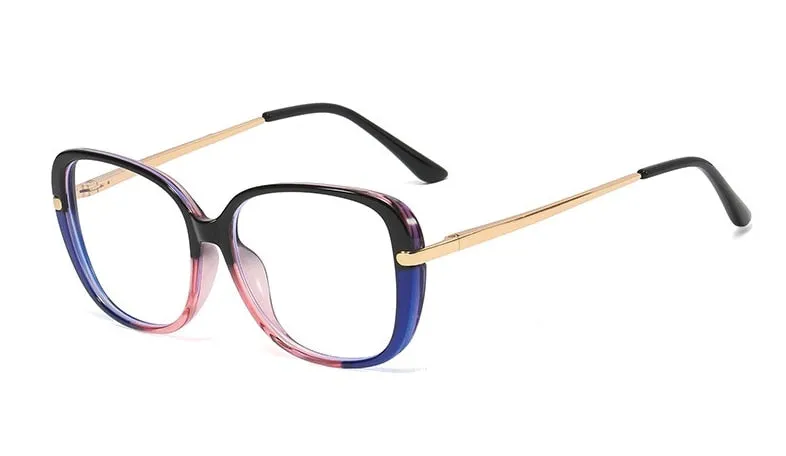 CCspace Unisex Full Rim Cat Eye Tr 90 Titanium Frame Eyeglasses 45836